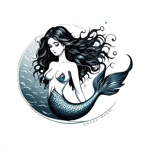 Mystical Minimalist Mermaid