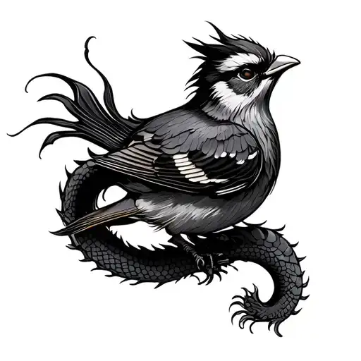 The Estonian Sparrow Wrapped Lovingly With A Chinese Dragon