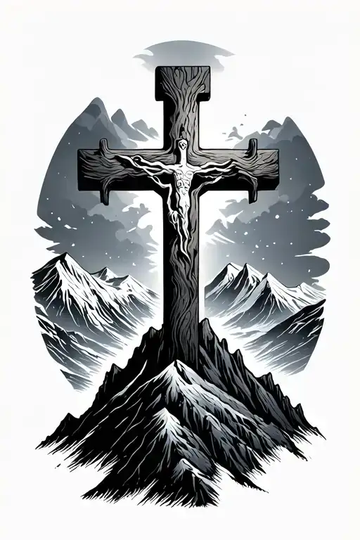 Cross On A Mountain
