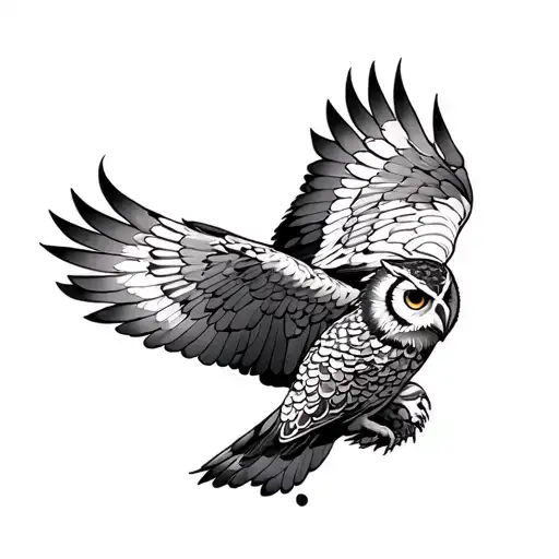 Irezumi Flying Owl