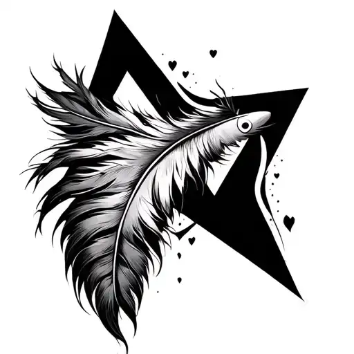 Creat A Lucky Tattoo For My Left Arm Wrist Of Peacoc Feather With Triangle