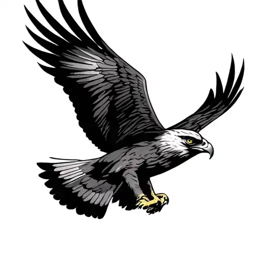 Hawk Flying From Underneath