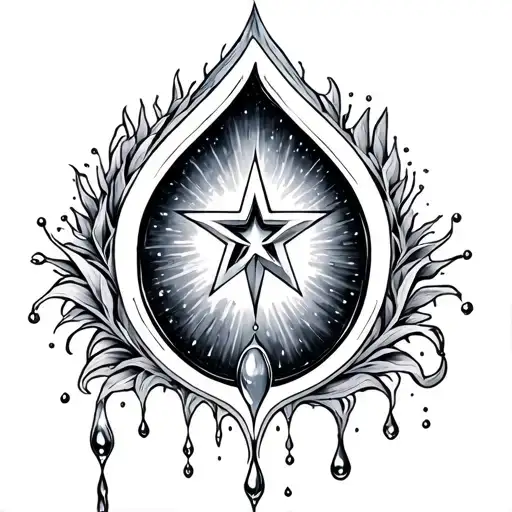 Tear Drop That Leads Down To A Star