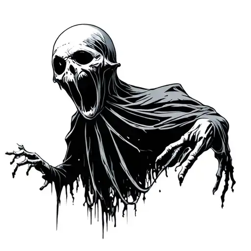 Ghost Looking Creepy Silhouette