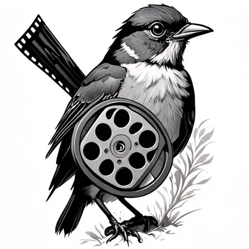 Robin Holding A Film Reel