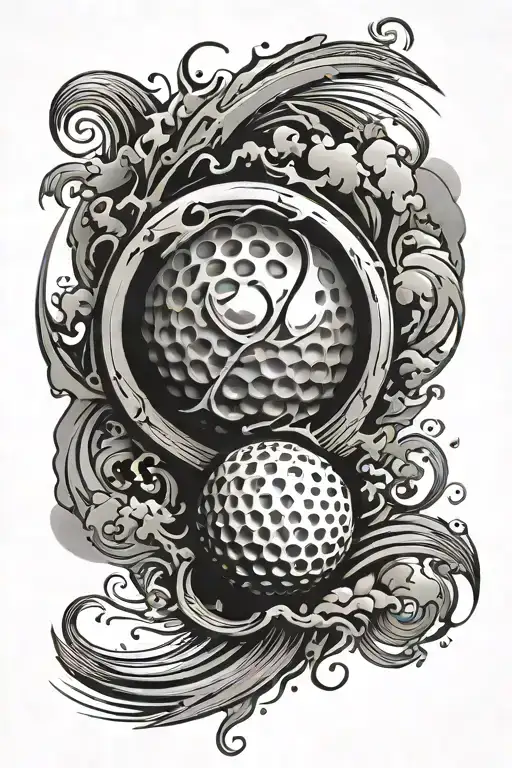 Golf Ball Surrounded