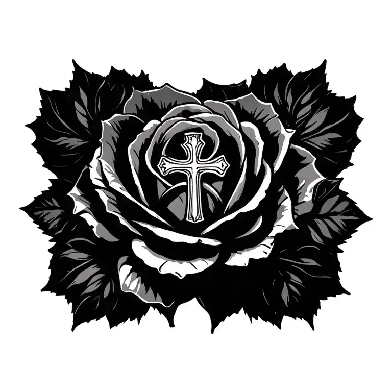 Cross And Roses