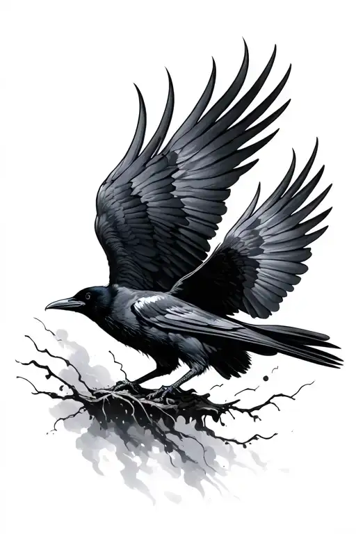 Crow Falling Out Of The Sky