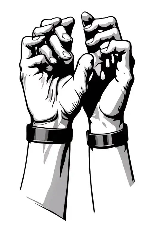 Two Hands Together With The Palms