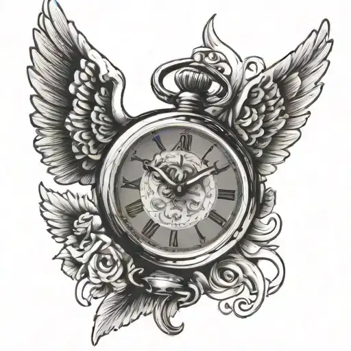 Wrist Watch With Angel Watching