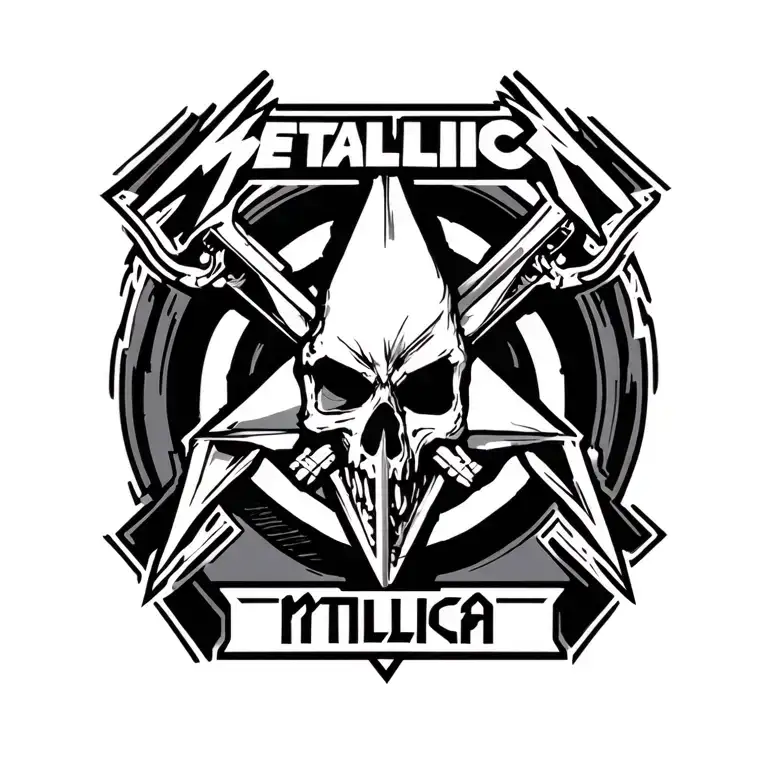 Metallica M72 Logo Overlayed Ninja Star