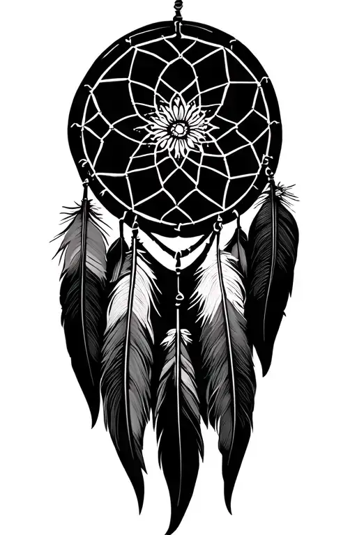 Dream Catchers With Feathers Falling