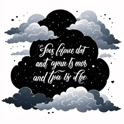 Bible Verse And Clouds With Color