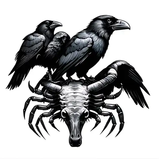 2 Ravens On A Bull Sull And Scorpions