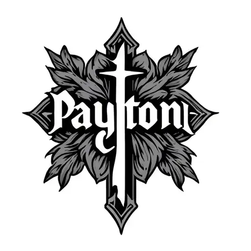 The Word Payton As A Cross