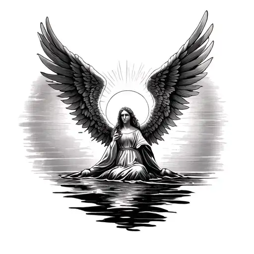 Angel And Sun Rising