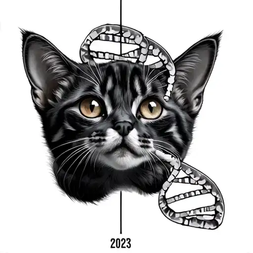 2007-2023 With A Paw Mark Merged With A Dna