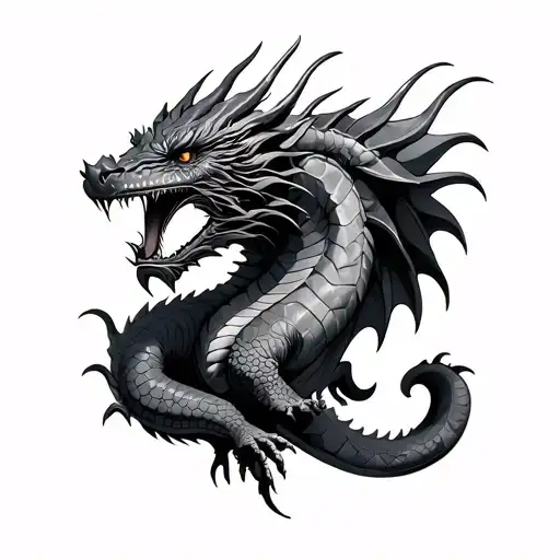 Realistic Two Headed Dragon