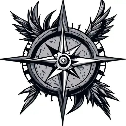 Nordic Compass With Arow