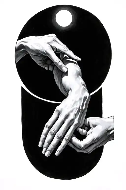 Creation Of Adam Hands Touching