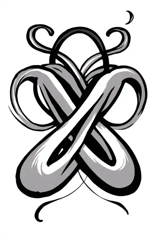 Mother Daughter Tattoo Infinity Symbol And Capital Letter M