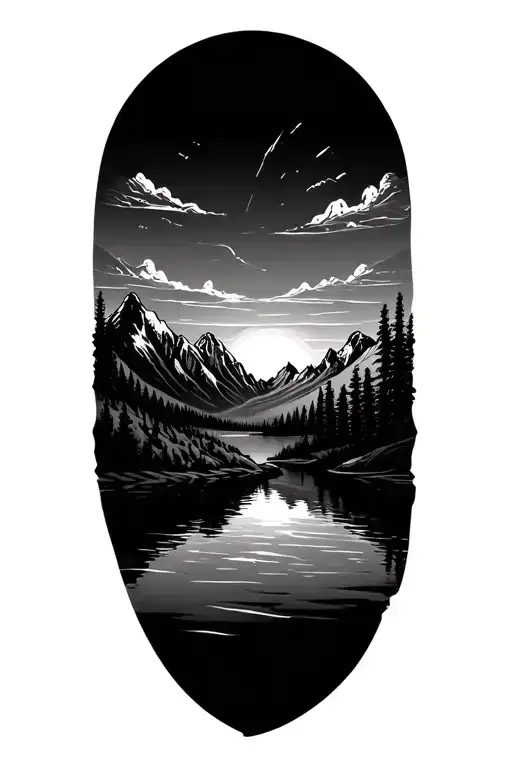 Mountain Sunset Background