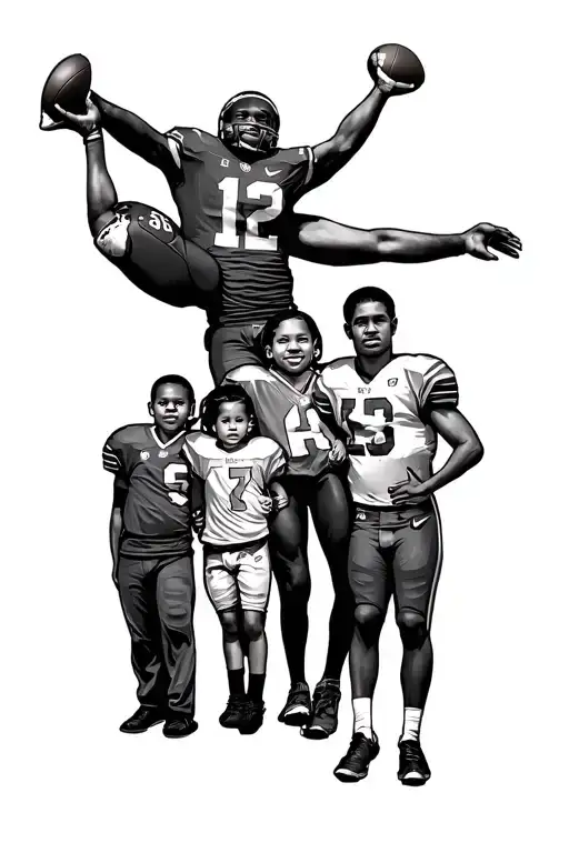 Football And Family Members