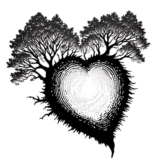 Thumbprint Heart Tree