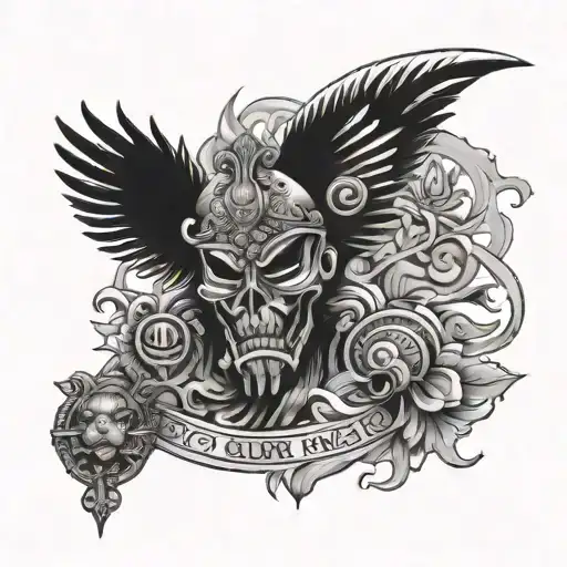 A Tattoo Design Combining Sicilian Motifs With Hip Hop Elements