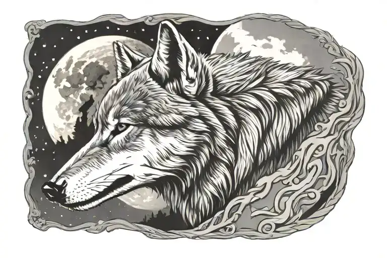 Wolf Howling At The Moon