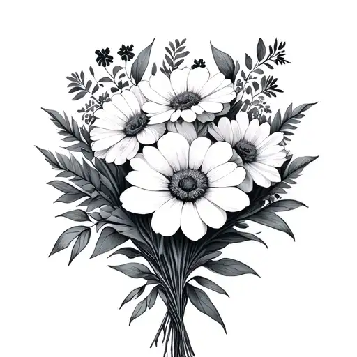 July And May Birth Flower Bouquet