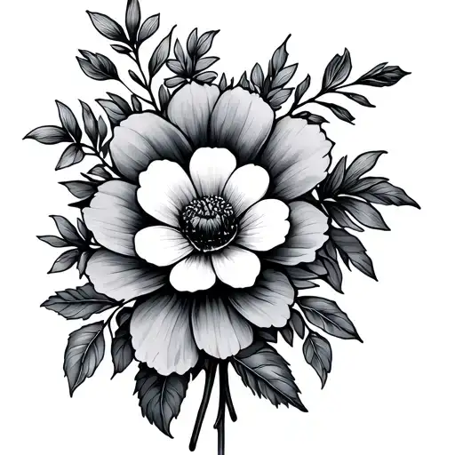 July And May Birth Flower Bouquet