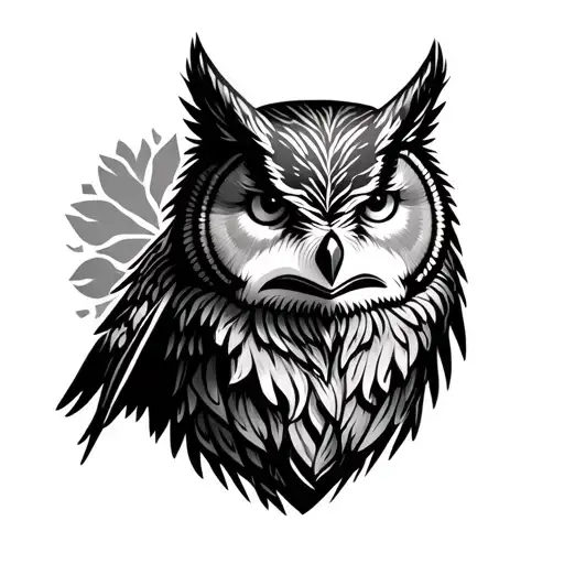 Owl Wolf Never Give Up On Your Dreams