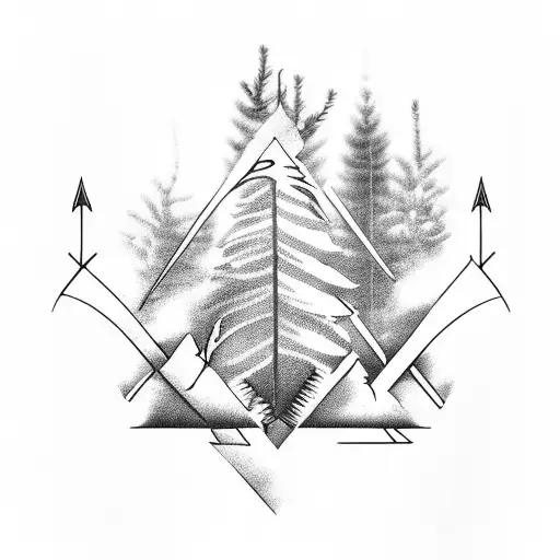 Arrow Made Out Of A Pine Tree
