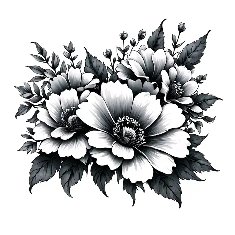 Flowers Blooming On The Hand