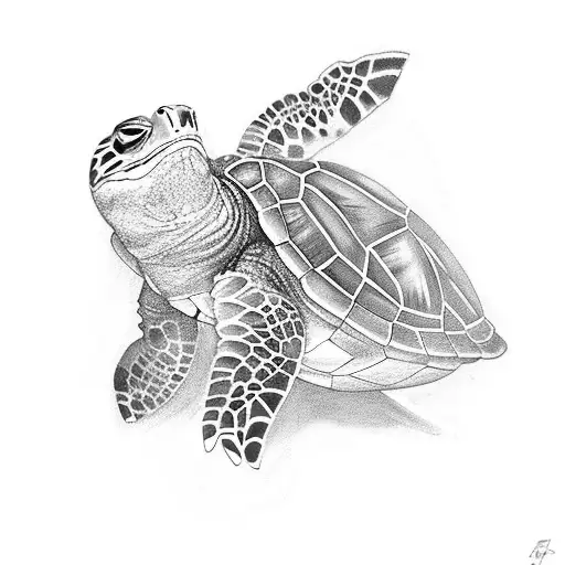 Turtle With A Strainer On Its Head