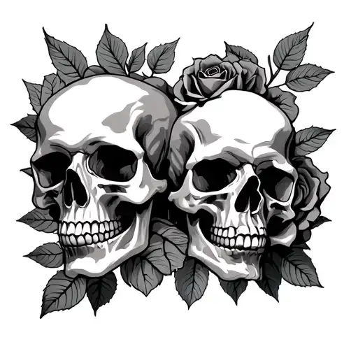 Skull And Roses