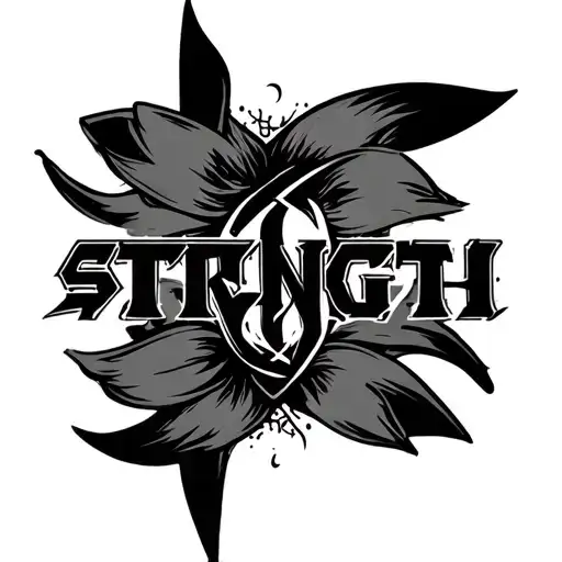 Strength Written Vertical