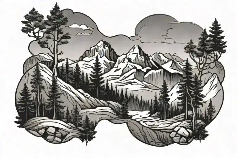 Mountain And Trees