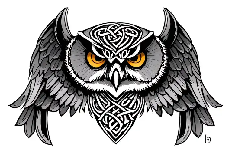 Celtic Owl Mans Chest