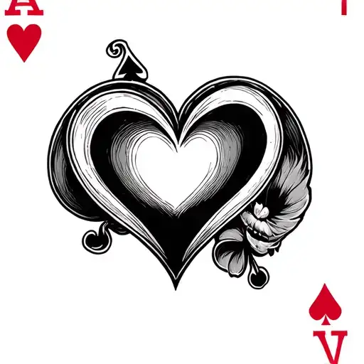 Card Ace And Joker Heart
