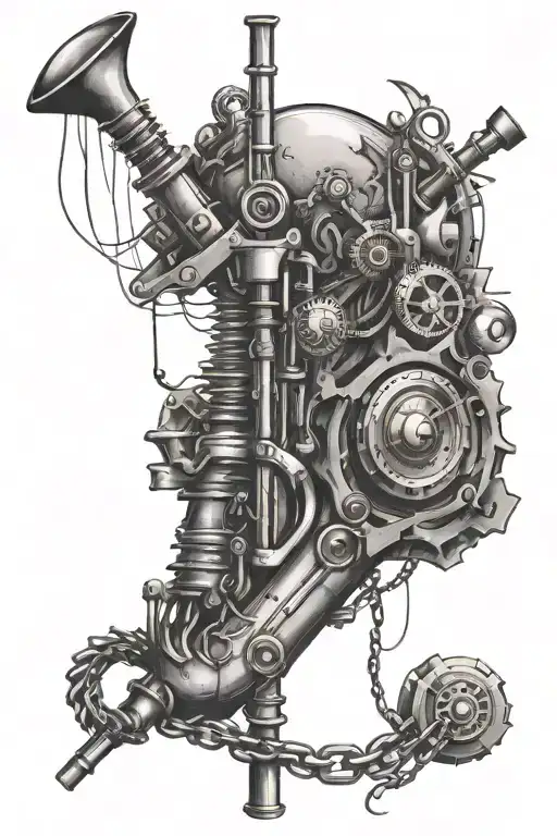 Incorporate Elements Of Ny Drill Music And Trap Music In A Bold And Eye-catching Tattoo Design