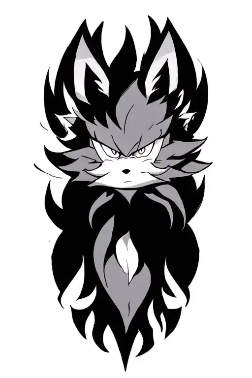 Kurama From Naruto Manga Style