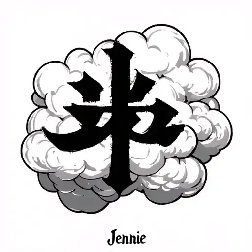 Cloud With Hangul Name Of Jennie