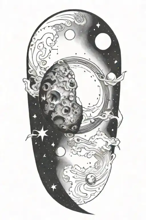 Total Eclipse In Space With Galaxies