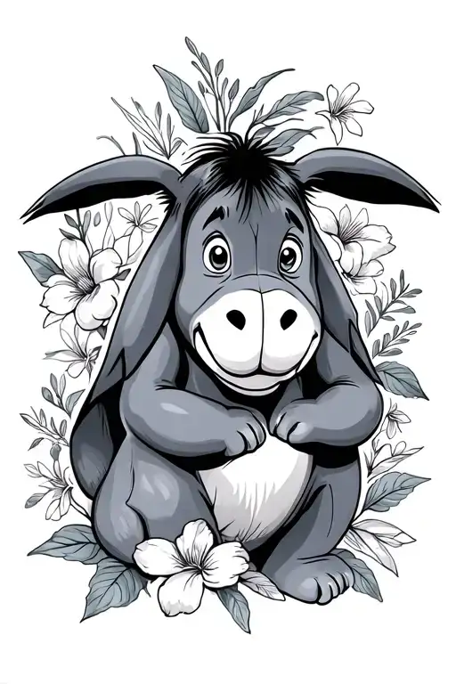 Floral Design With Eeyore From Winnie The Pooh