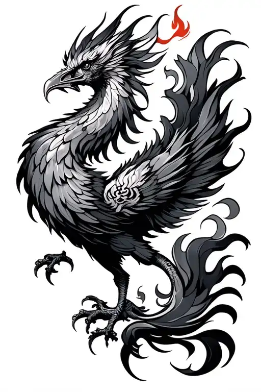 Chinese Phoenix With Fire