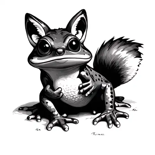 Cute Fox Painting A Picture Of A Frog Playing