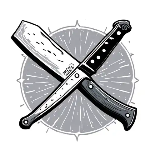 Chef Knife's Crossed Simple