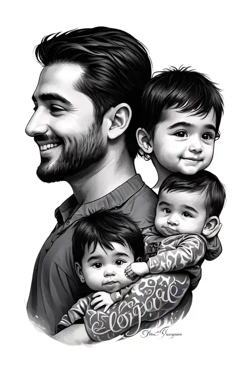 Father Raising 2 Kids Names Incorporated